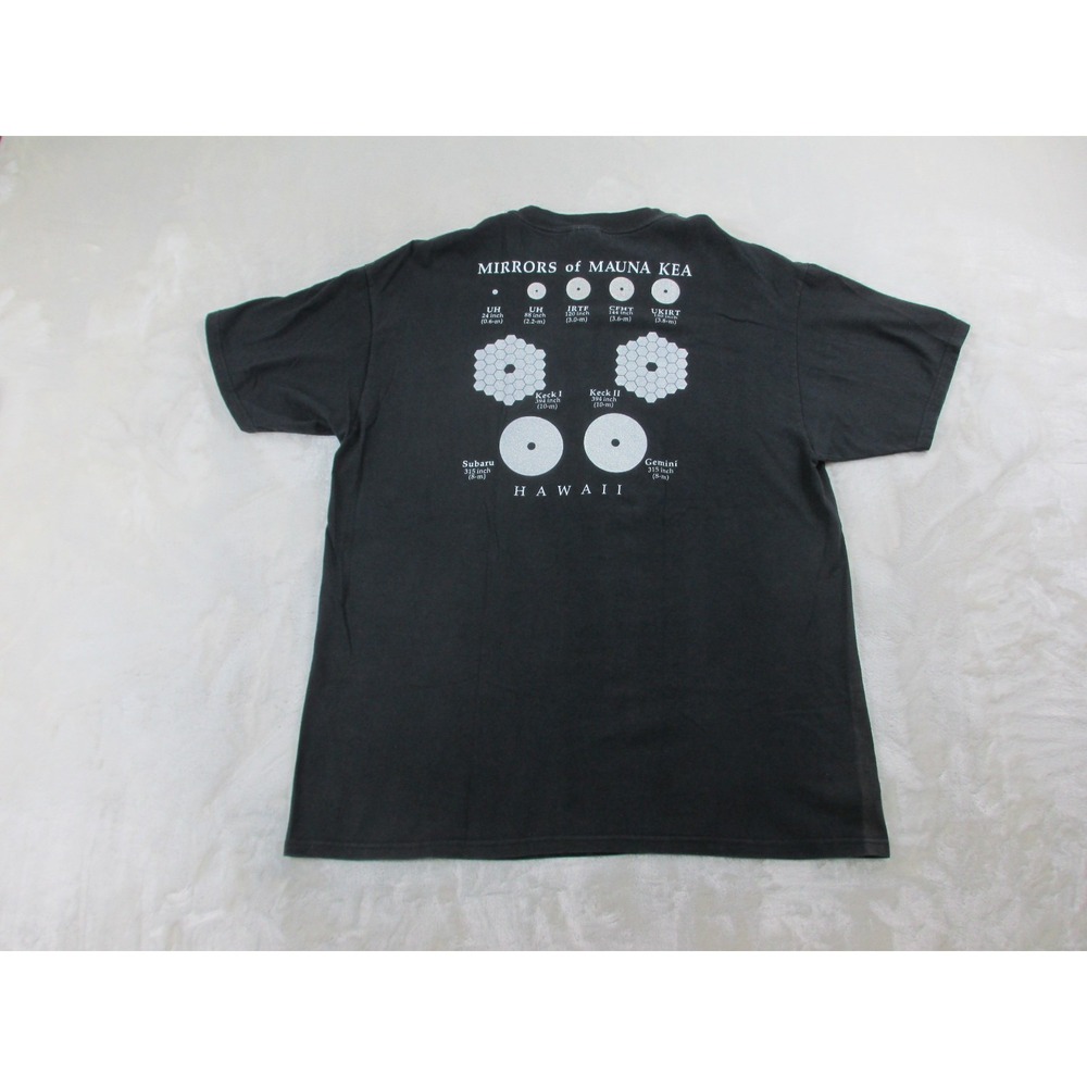 VINTAGE Hanes Shirt Mens Extra Large Black Mirrors Of Mauna Kea Hawaii*